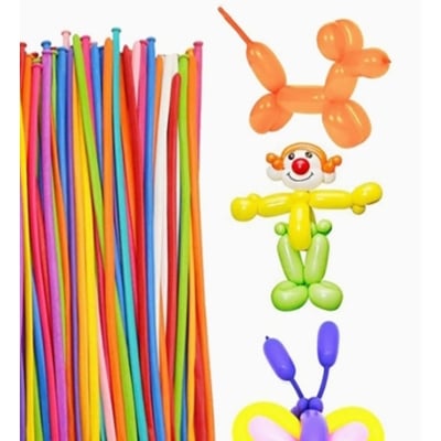 Picture of 20pcs Twisting Balloons Replacement Magic Balloons Multi Usage Latex Long Balloons for Party Wedding Decoration Mixed Color (Multicolor)