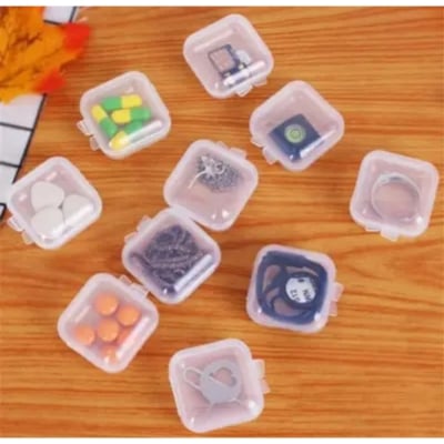 Picture of Mini earning box 7 Mini Storage Box-Swallow Box-Plastic Box-Earrings Packaging Storage-Small Square Box Jewelry Box Mini Storage Box (CLEAR)