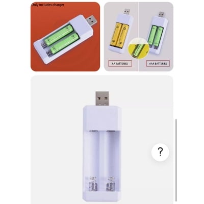 Picture of USB Pencil Battery Charger for AAA/AA Fast Smart Small Portable pocket charger 