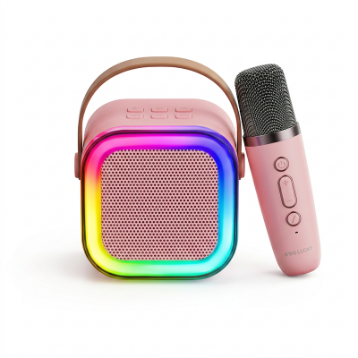 Picture of Mini Karaoke Machine for Kids & Adults,Portable Bluetooth Speaker with 1 Wireless Karaoke Microphone,Music Toys Christmas Birthday Gifts for Girls & Boys (White)