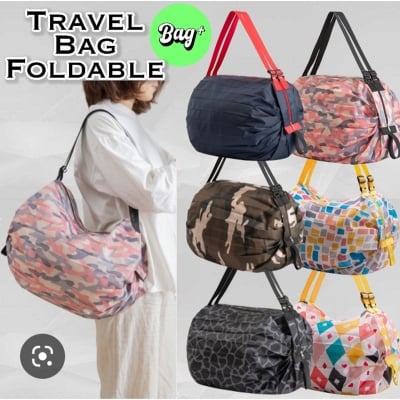 Picture of Super Light Weight Easy Carry Reusable Foldable Shopping Bag Recycle Sling Bag Big Capacity multicolor DIY Foldable Shopping Bag with Zipper (Multicolor)