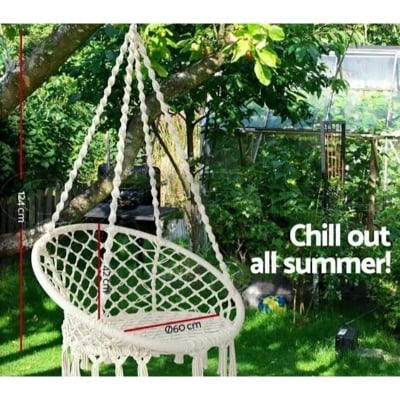 Picture of Hanging swing chair hammock outdoor seating (Off White)
