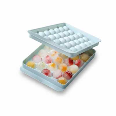 Picture of Round ice ball maker 1 pcs plastic ice cube tray with lid (Multicolor)