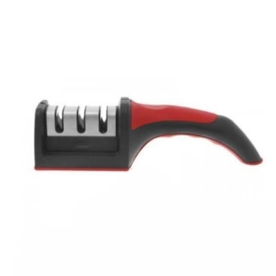 Picture of Knife Sharpener Kitchen Adjustable 4 in 1 Manual Knives and Scissor Sharpener Professional Blade Sharpening Tool Sharpener Stone Complete 3-stage kitchen knife Accessories (Black)