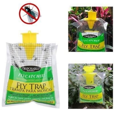Picture of Disposable Fly Trap Catcher 1 pcs Practical Effective Pest Control Insect Trap Non-toxic Hanging Style Catcher Fly Trap Bag 