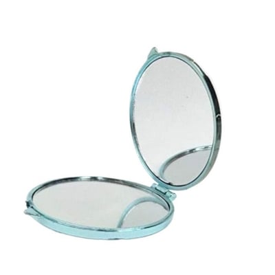Picture of Pocket Makeup Mirror Out Portable Mini Double Folded 1PC মেকআপ মিরর (Grey)