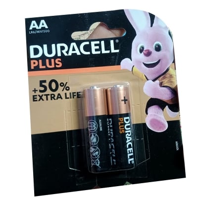 Picture of Alkaline AA Duracell battery 2 pcs Long-life super alkaline (Black)