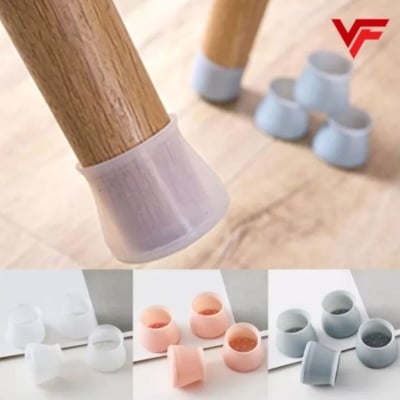 Picture of 4pcs Furniture Silicon Protection Cover for Chair Legs, 4 Pcs Silicone Chair Leg Caps Furniture Leg Protectors  (Brown)