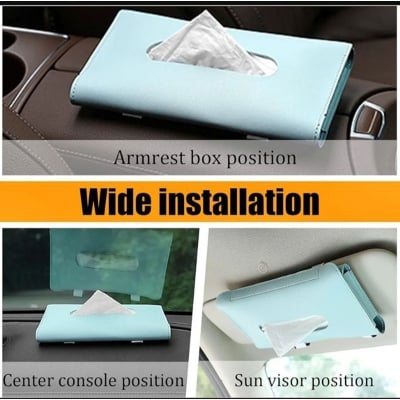 Picture of Tissue Holder Sun Visor Decoration Napkin Box Storage Case (Multicolor)