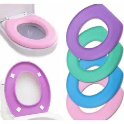 Picture of Washable Sticker Foam Toilet Cover Waterproof Bathroom Toilet Seat Reusable Silicone Four Seasons Household Toilet (Multicolor)