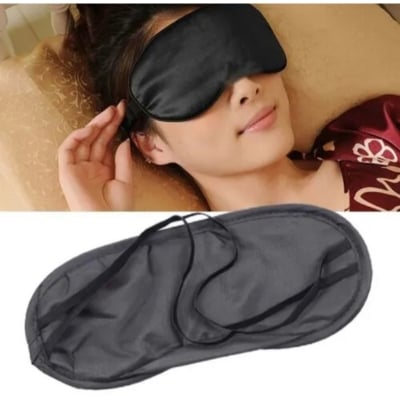 Picture of 1 Pcs Eye Mask Black Shade Blindfold Eye Patch Night Economic Sleep & Snoring - Black (Black)