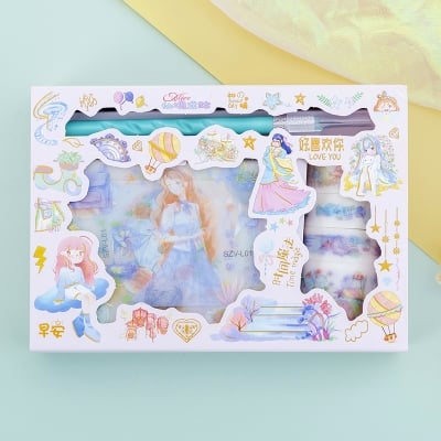 Picture of Washi Tape And Srickers school stationary craft (Multicolor)