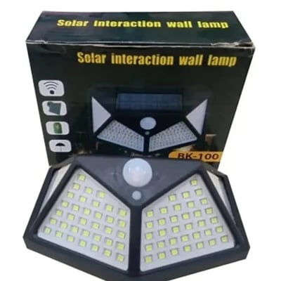 Picture of LED Solar Security Lightfor Garden, Outdoor, Deck Garage Lamp with Motion Sensor Solar Waterproof Wall Light Solar Powered Light with 3 Modes (Black)