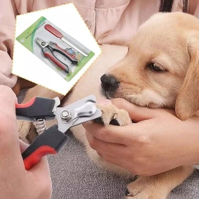 Picture of Nail clippers for dogs and cats. Pet nail cutter with file (Black)