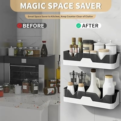 Picture of Shower Organizer  1 pcs Shower Shelf, Used for Bathroom and Kitchen (White)