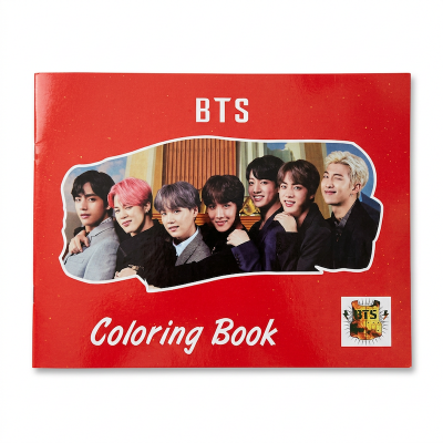Picture of BTS member art Coloring Book for KPOP Fans (Multicolor,A4)