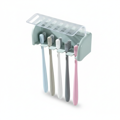 Picture of Toothbrush Holder Wall Mounted, Bathroom Toothbrush Holder, Tooth Brush Holder, Self Adhesive Toothbrush Holder, for Shower Bathroom (Grey)