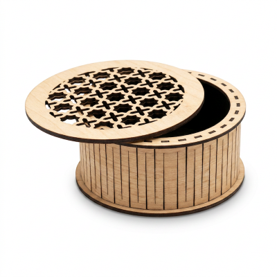 Picture of Ornaments Box, Jewelry Keeping Box Holder Jewellery Box Wooden Made 1 pcs (Brown)