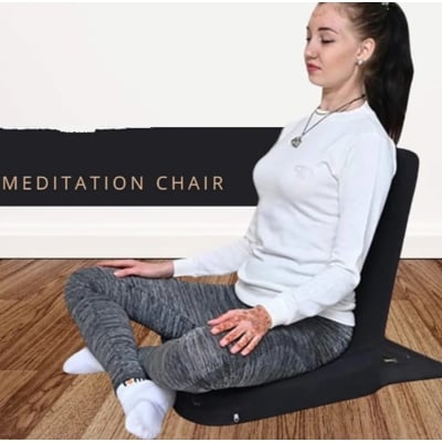 Picture of Portable Floor Chair, Foldable Lazy Sofa Chair Floor Chair, Padded Floor Chair Cushioned Back Support Tatami Chair, Video Game Legless Backrest Chairs for Meditation Reading TV Watching Gaming (Color send rendom delivery) (Multicolor)