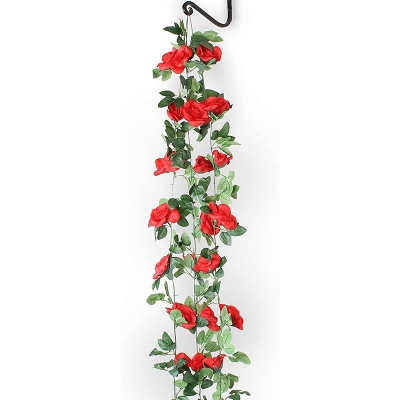 Picture of Artificial Flower Vine Hanging Silk Rose Garland for Wedding Venue Backdrops Flower Walls Photo Background Bridal Showers, Baby Showers, and Event Decor  (Multicolor)