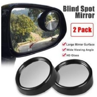 Picture of Bike Blind Spot Mirror 2Pcs For Car, Reversing Auxiliary Blind Spot Mirrors, Suction Cup Car Convex Blind Spot Mirror, 360° Wide Angle Reversing Auxiliary Blind Spot Mirrors (Black)