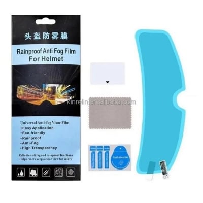 Picture of Motorcycle Helmet Waterproof Rainproof Anti-Fog Lens Film Clear Protective Sun Visor Screen Patch Shield (White)