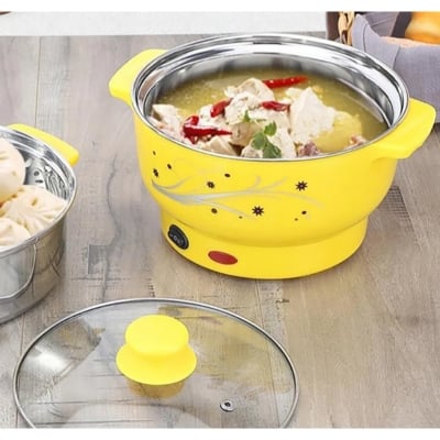 Picture of Multifunctional Cooking pot Boiler Electric Cooker Heating Pan Cooking Multicolor (Yellow)