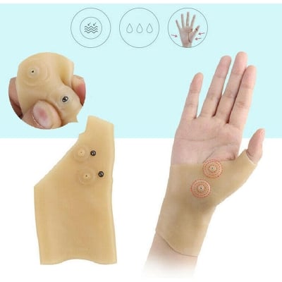 Picture of Silicone Wrist Support Brace Wrist Glove Wrist Protection (Pink)