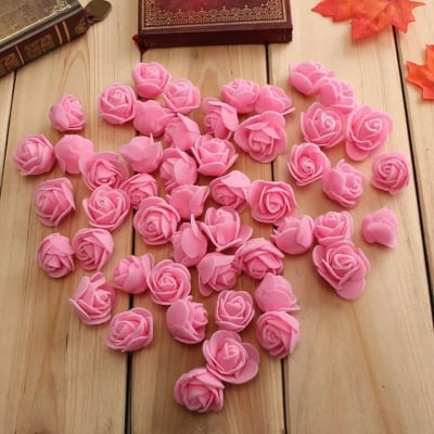 Picture of 30Pcs/Bag 3Cm Pe Foam Rose Handmade Diy/Wedding/Home Decoration, Multi-Use Artificial Flower (Pink)