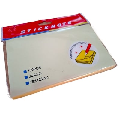 Picture of Sticky Notes -100 Sheets (1Pieces) 3x5 inchi (Yellow)