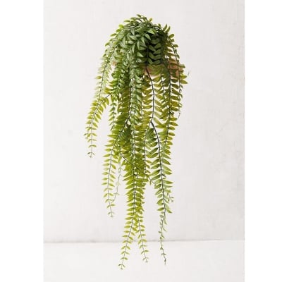 Picture of 1pcs Hanging Plants Artificial Plants Ivy Decorative Artificial Hanging Plant Fake Ivy Hanging Garlands for Balcony Wall Outdoor Garden Wedding Decoration (Green)