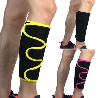 Picture of 1pcs Running Fitness Protection Calf Legs Sleeve Adjustable Pressure Sport Leg Guards (Black,One Size)