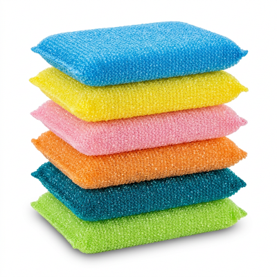 Picture of 4 Pcs Kitchen Sponge Cleaning Brush Multipurpose Brush (Balish Majuni) (Multicolor)