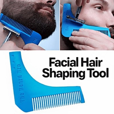 Picture of beard comb 7 Tools in 1 Beard Bro Facial Hair Shaping Tool- Beard Styles/Neck Back of Neck Shaper 