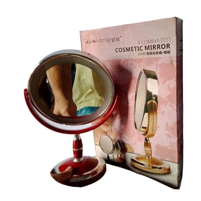 Picture of Cosmetic mirror double side mirror design 360 degrees ratation design (Red)