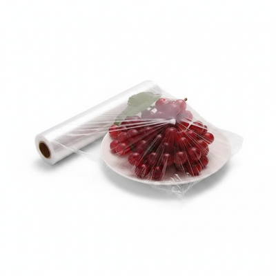 Picture of Clear film food wrap/plastic food wrap roll  Stretch Wrap Foodgmrade Plastic Wrapping Roll 30 Meter 