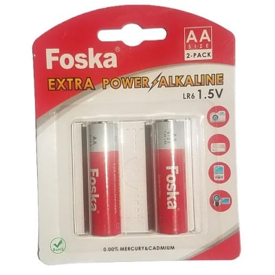 Picture of FOSKA 1.5V AA / LR6 Extra Power Alkaline Batteries 2 Pieces 