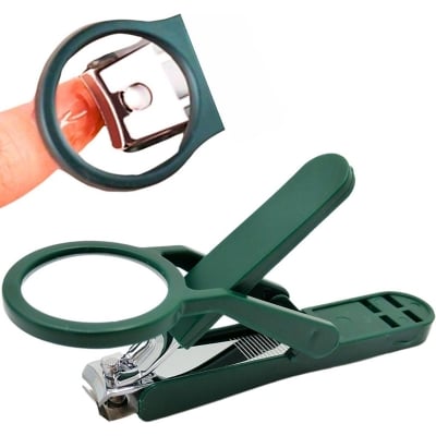 Picture of Magnifying Nail Clipper for Elderly | Anti-Splash Thick Nail Cutter with 3X Magnifying Glass | Modern Design, Foldable & Sustainable MULTICOLOUR (Multicolor)