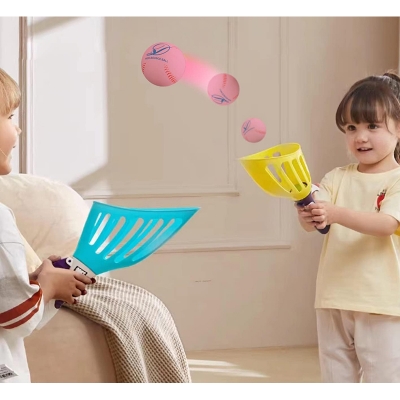 Picture of Pop and Catch Ball Game Set (1Launcher Baskets 2 Balls) Outdoor Sports Game Toys for Kids. (Multicolor)