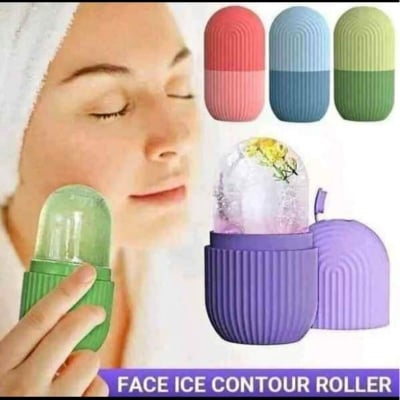 Picture of Ice Roller 1 Pcs Face Eye Massager, Ice Face Roller, Silicone, Reusable, Shrinks Pores, Anti-Wrinkle, Improves Skin Elasticity, Reduces Swelling (Multicolor,Fresh)