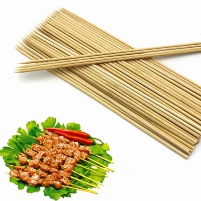 Picture of Bamboo Stick Shashlik Kati Kabab Kati 8" inch 40pcs (Brown)