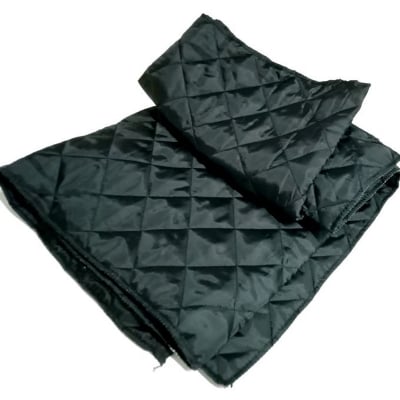 Picture of Black Soft Janamaz Simple Muslim Prayer Mat size 31.5/47.20 inchi 