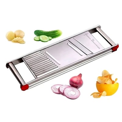 Picture of 2in1 Slicer Chips Cutter Wave Fruit Vegetable (Silver)