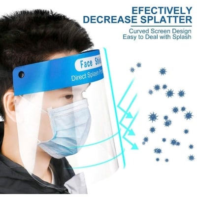 Picture of 2 Pcs Face Shield Reusable Washable Protection Cover Anti-Splash (White)