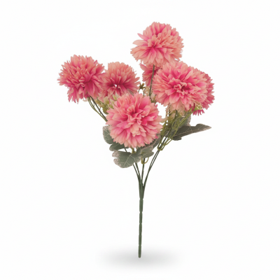 Picture of Artificial Chrysanthemum Ball Hydrangea Flower Sticks Premium Silk Flowers for Home, Office, Wedding, and Festival Décor ( Without Vase) (Multicolor)
