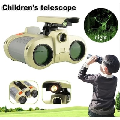 Picture of 4x30 Binocular Telescope, Night Vision Viewer, Pop-up Spy Range, Clear Green Film, Focus, Night Vision Telescop for kids 