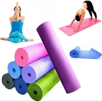 Picture of Yoga Mat Reversible Sports yoga mat mattress Thick Exercise & Workout Meditation Mat for Yoga, Mat women (Multicolor)