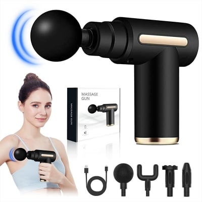 Picture of Powerful Handheld Massage Gun for Deep Tissue Relief - Compact & Elegant Design (Black)