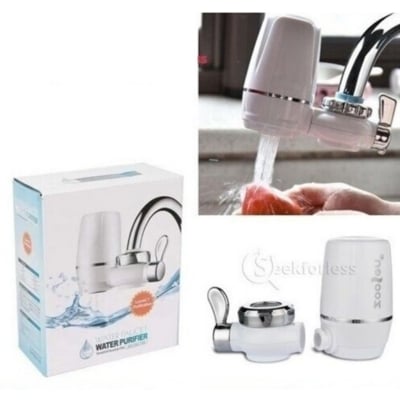 Picture of Kitchen Water  Filter Tap Water Purifier Ceramic Water Purifier with Replacement Filter (White) 