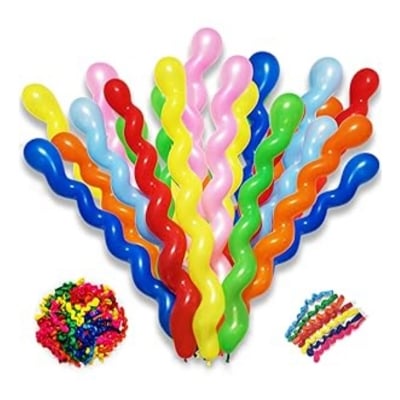 Picture of Long Spiral Balloons Party Supplies Latex Balloons for Party Decoration, Mixed Color, 20Pcs/ bag (Multicolor)
